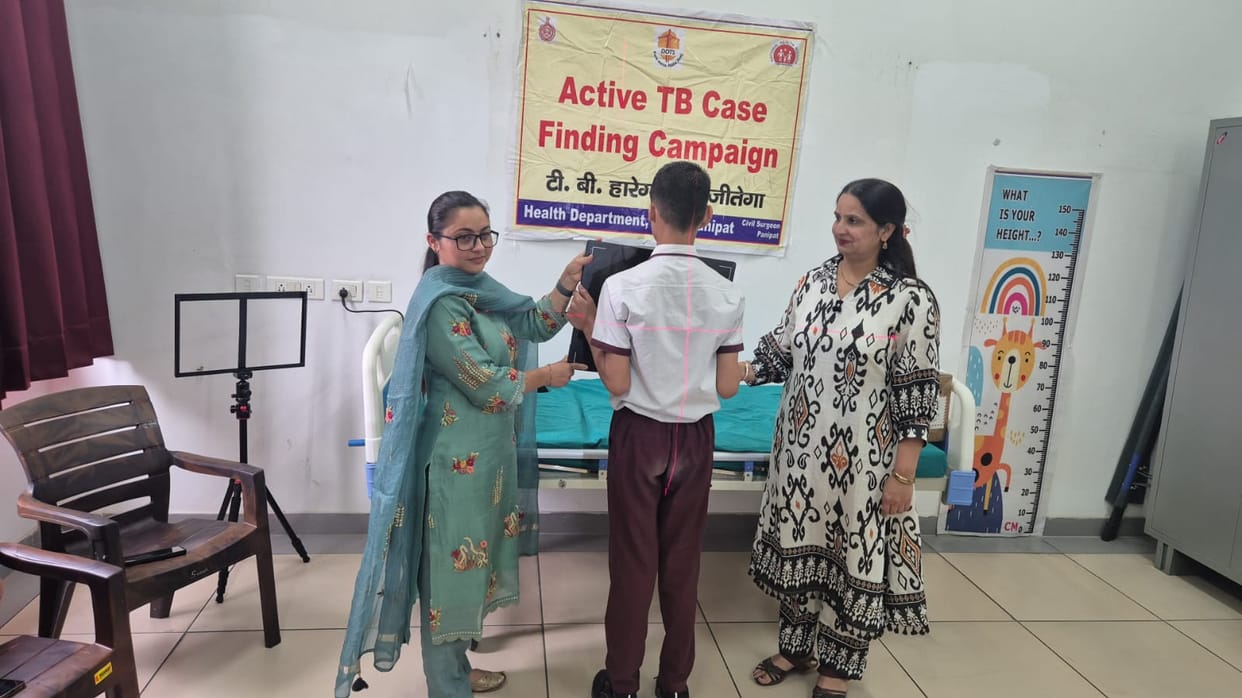 Around 120 people were screened for TB at a health check-up camp at SD School.
