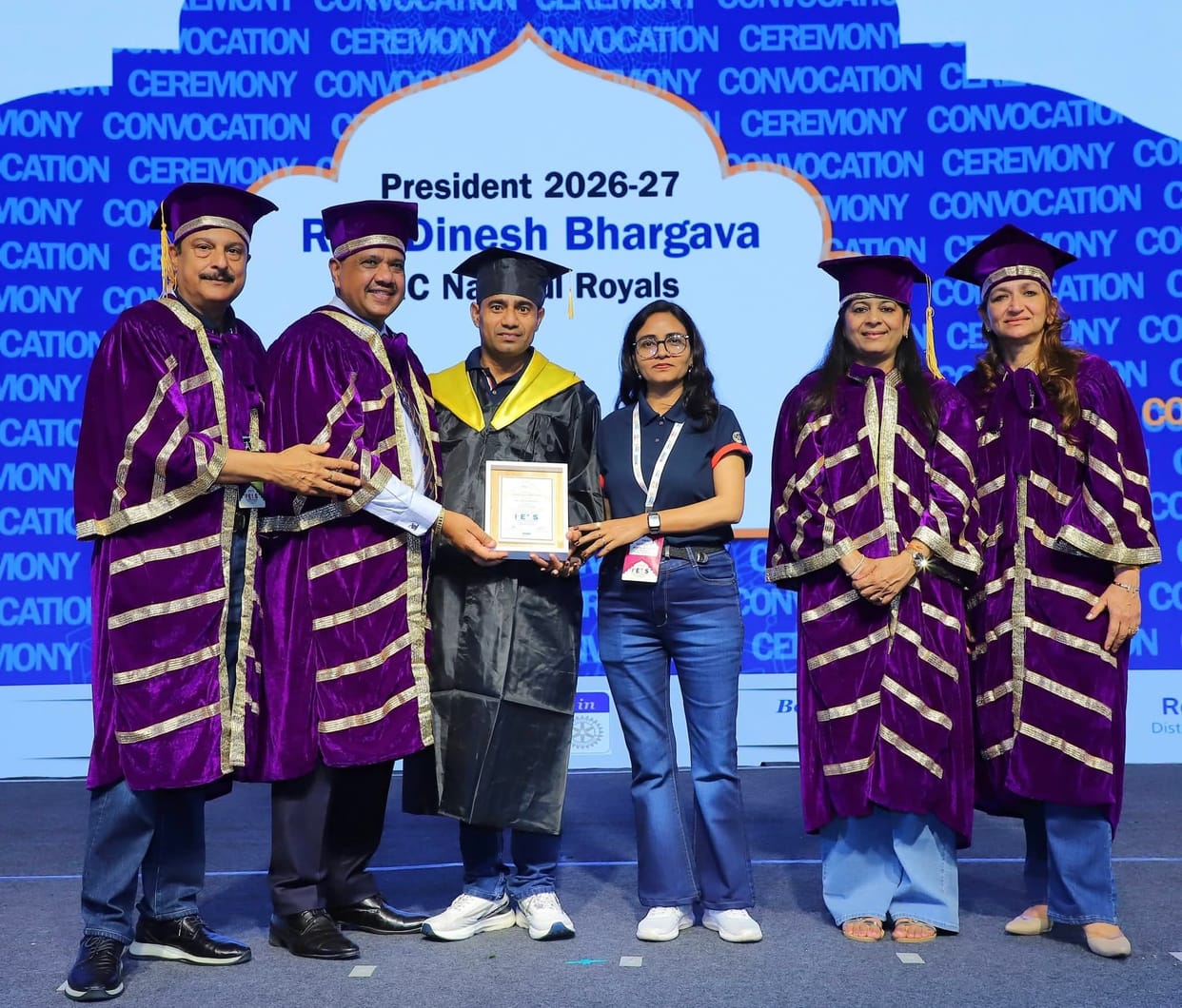 Dinesh received a leadership degree at the convocation ceremony.