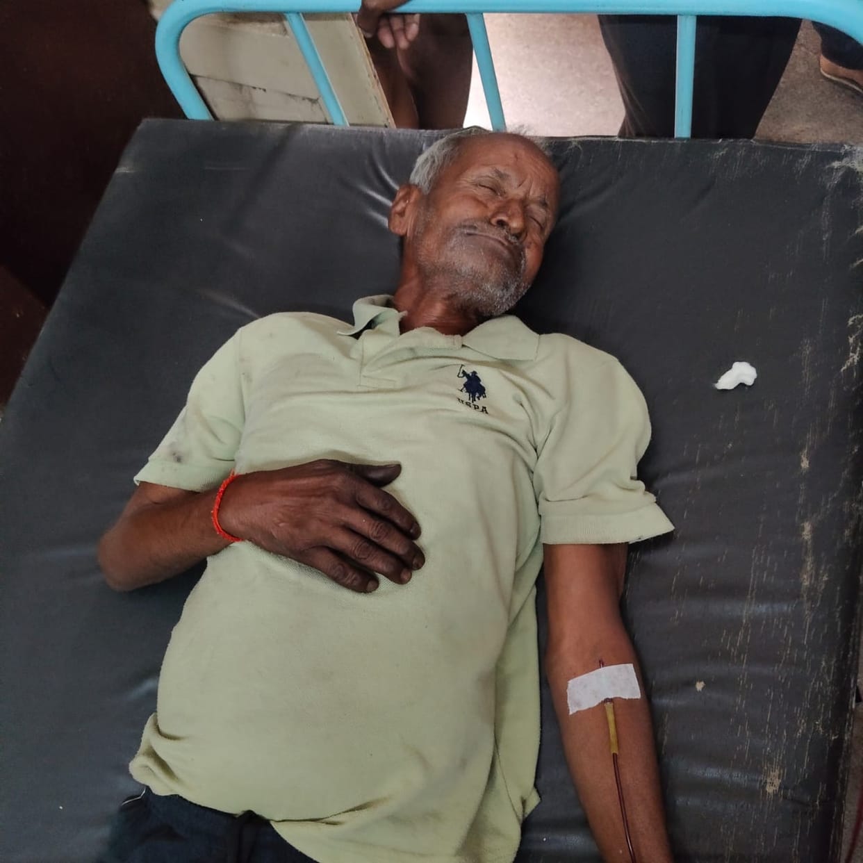 Seeing his crop destroyed, the farmer attempted suicide by drinking dye.
