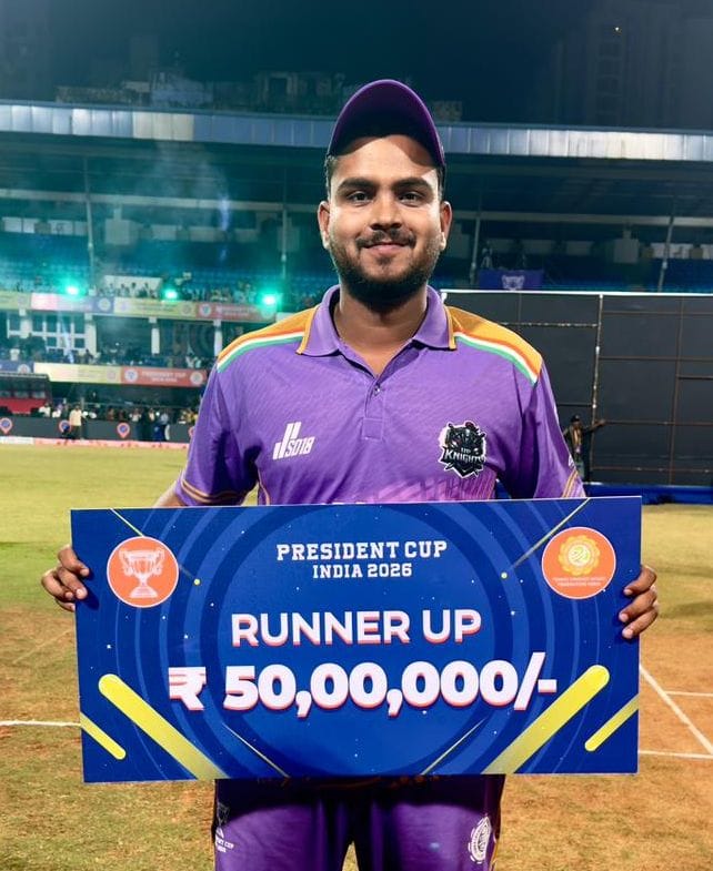 Kartik's Magnificent Batting in the President's Cup... Team Finishes as Runner-up