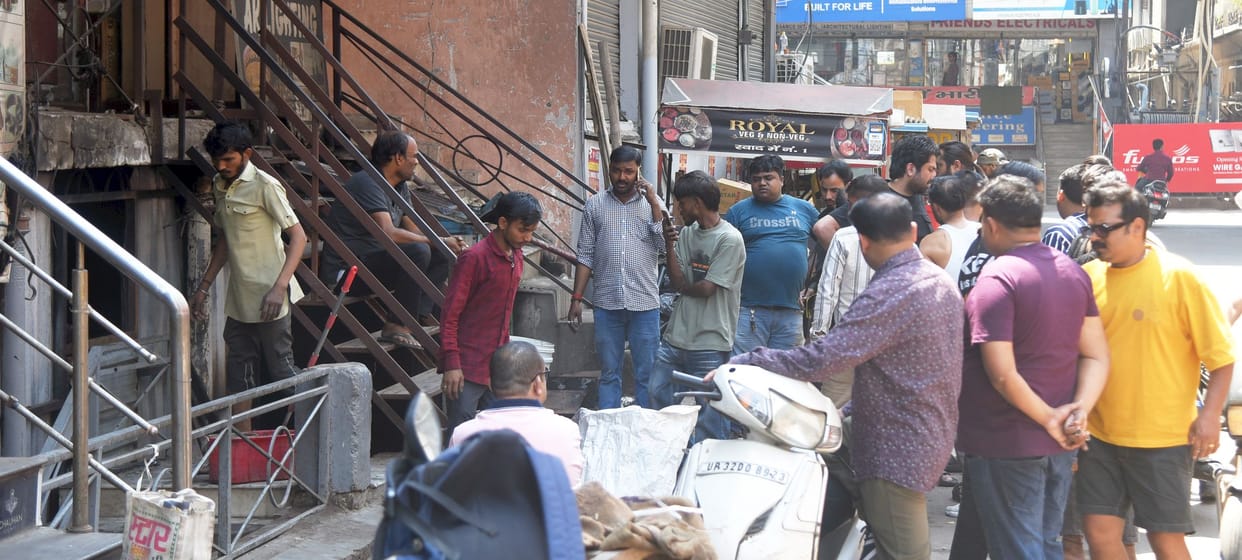 Fire breaks out in a light-chandelier shop, causing loss of Rs 50 lakh