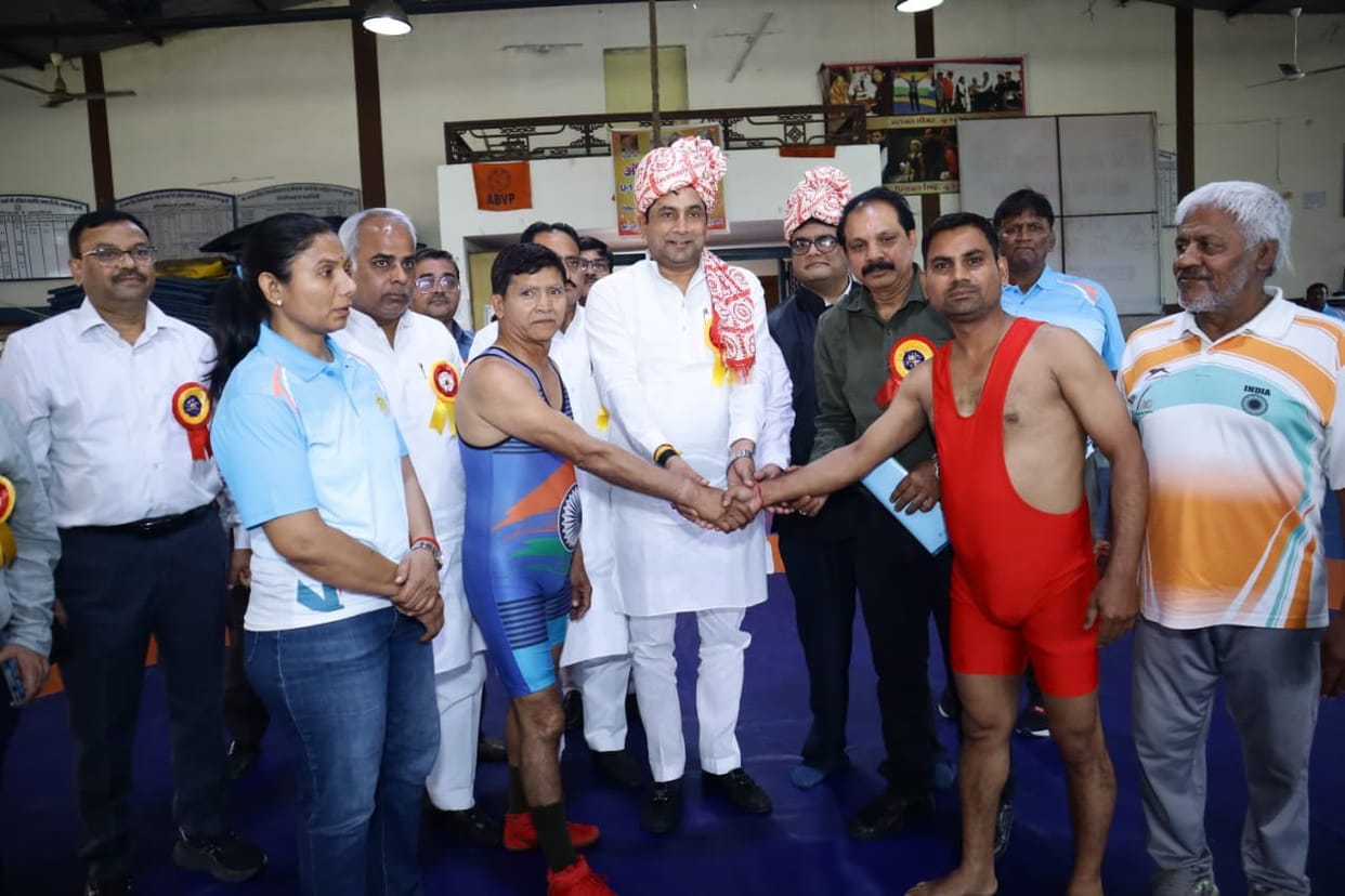 Meerut Players Showcase Their Prowess in Inter-Project Wrestling and Kabaddi