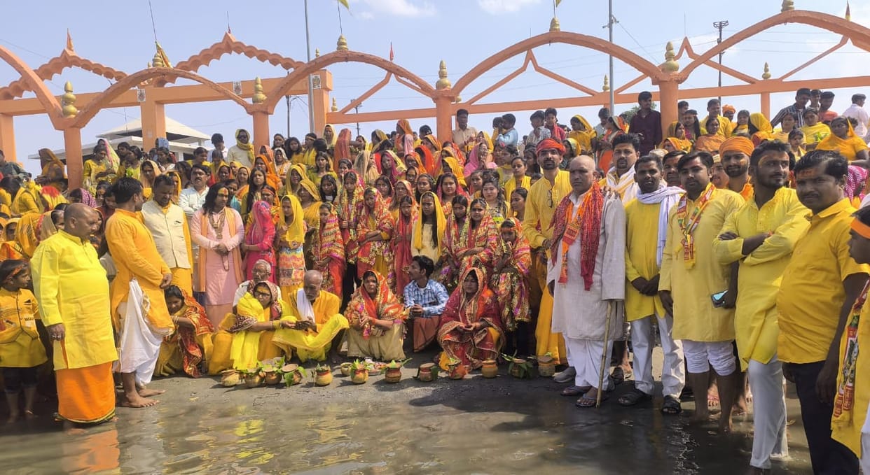 The Shrimad Bhagavat Katha and the Ganesh Idol Consecration Ceremony have begun.