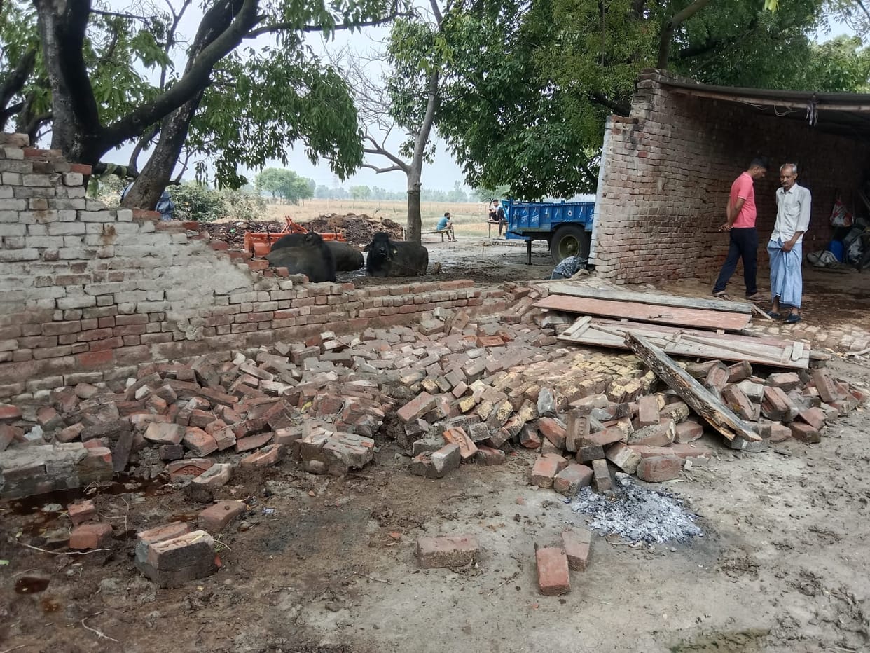 One injured as house wall collapses during storm and rain