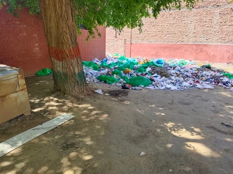 The city council will spend Rs 35 lakh on the walls to promote cleanliness, but there are heaps of garbage on the ground