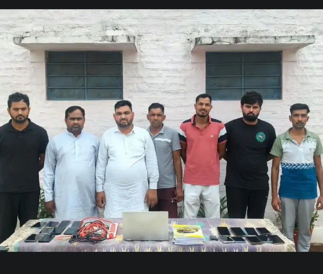 Seven people involved in betting on cricket matches have been arrested, six from Hindwan village.
