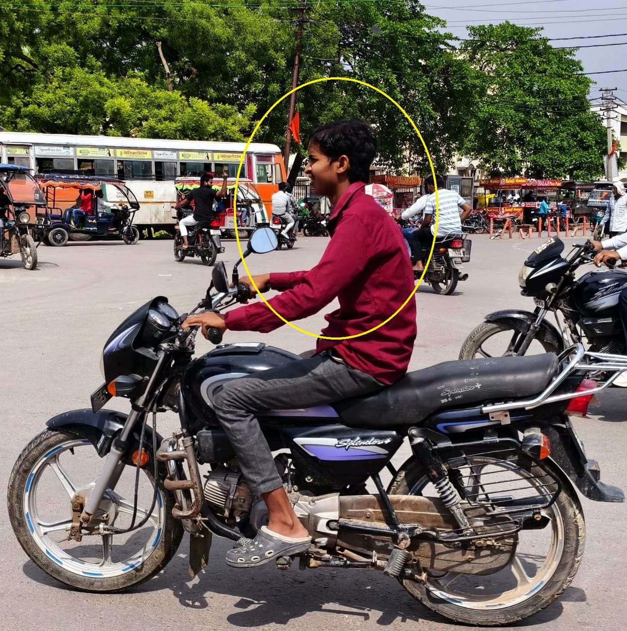 Teenagers are riding bikes, someone should stop them, someone should interrupt them.
