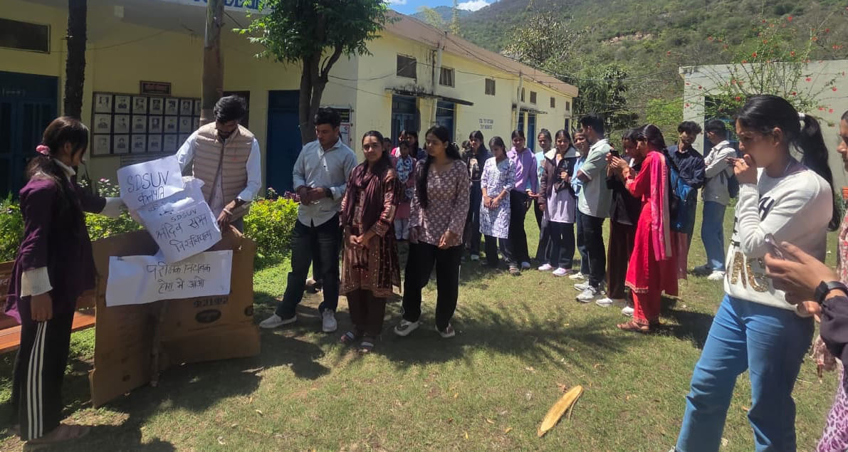 Students staged a violent protest at Devprayag College over exam results