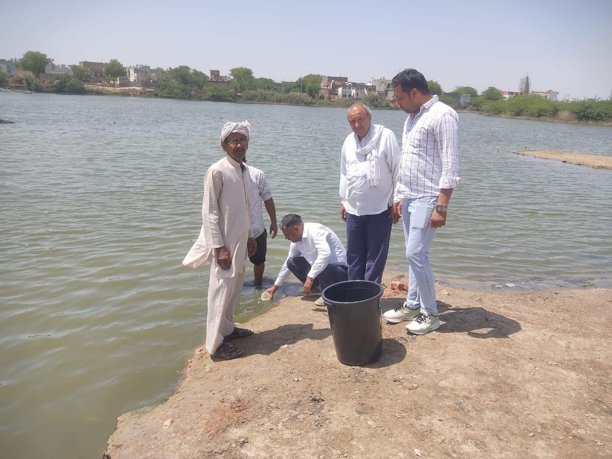 Gambusia fish released into ponds in six villages.