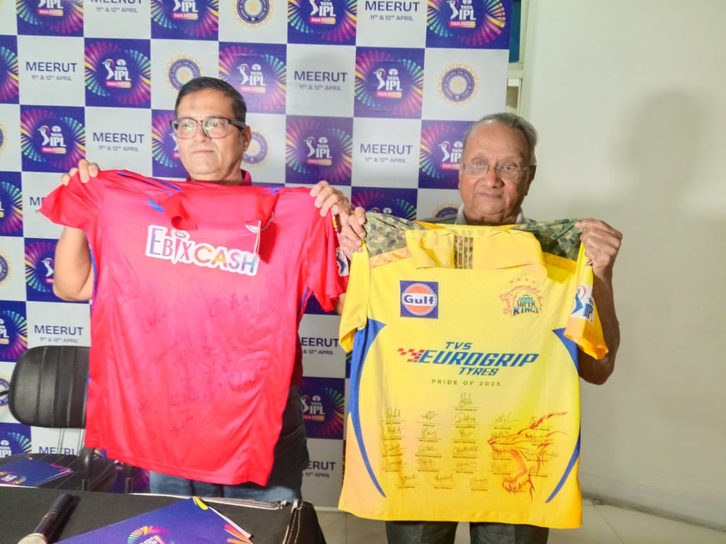 Cricket fans can watch matches on a 32-foot screen at the IPL Fan Park.