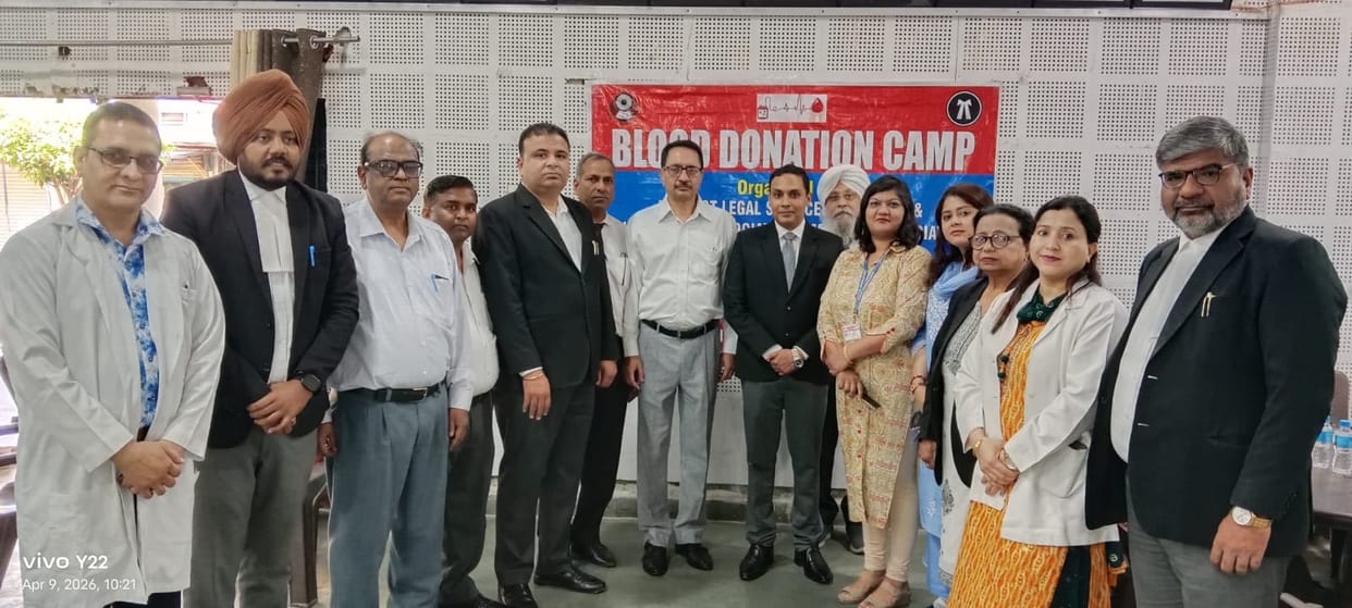 Blood Donation Camp Held at Bar Association; District Judge Himself Donates Blood