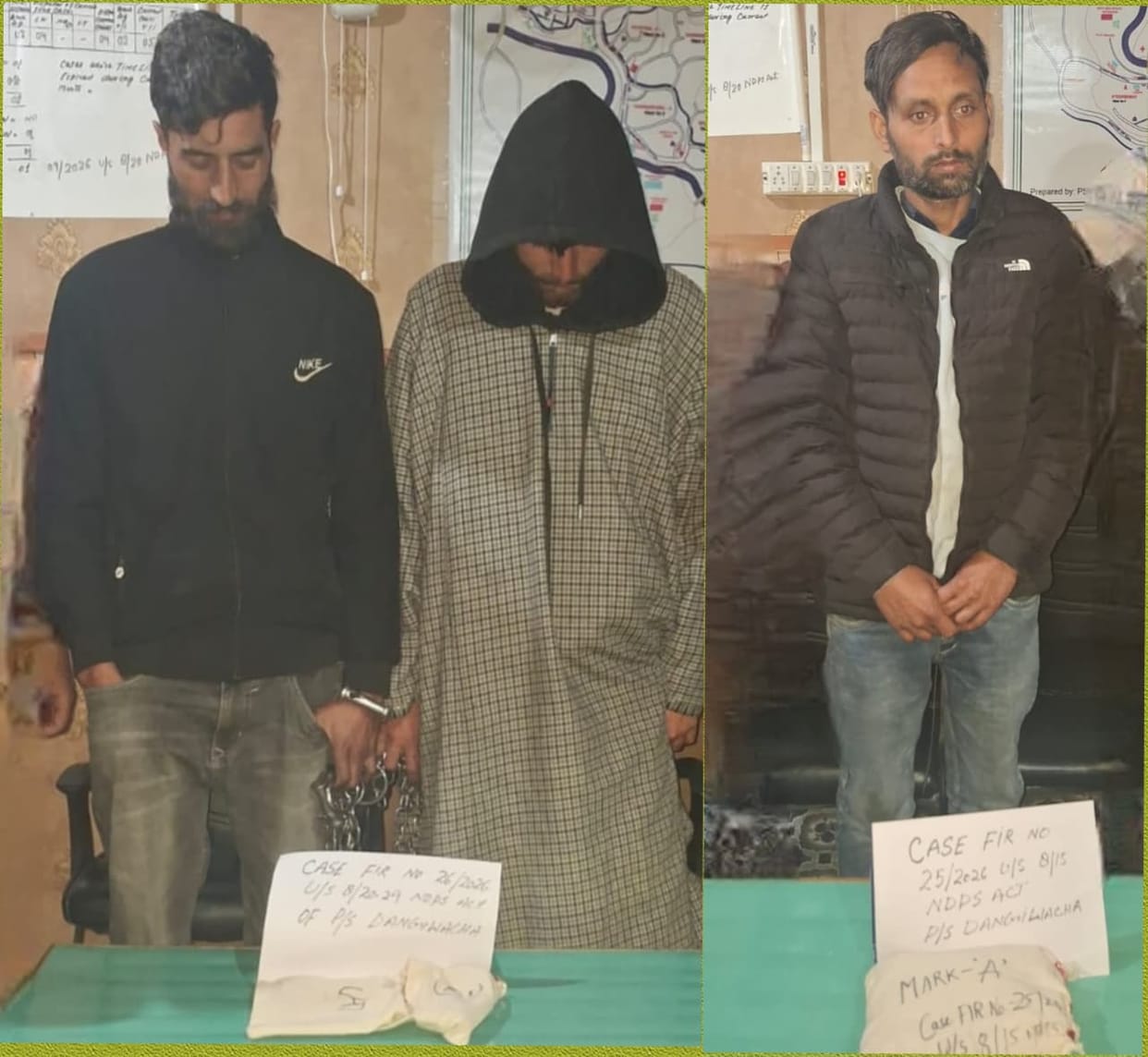 Srinagar, Drug Smuggling, Three Arrested, Baramulla