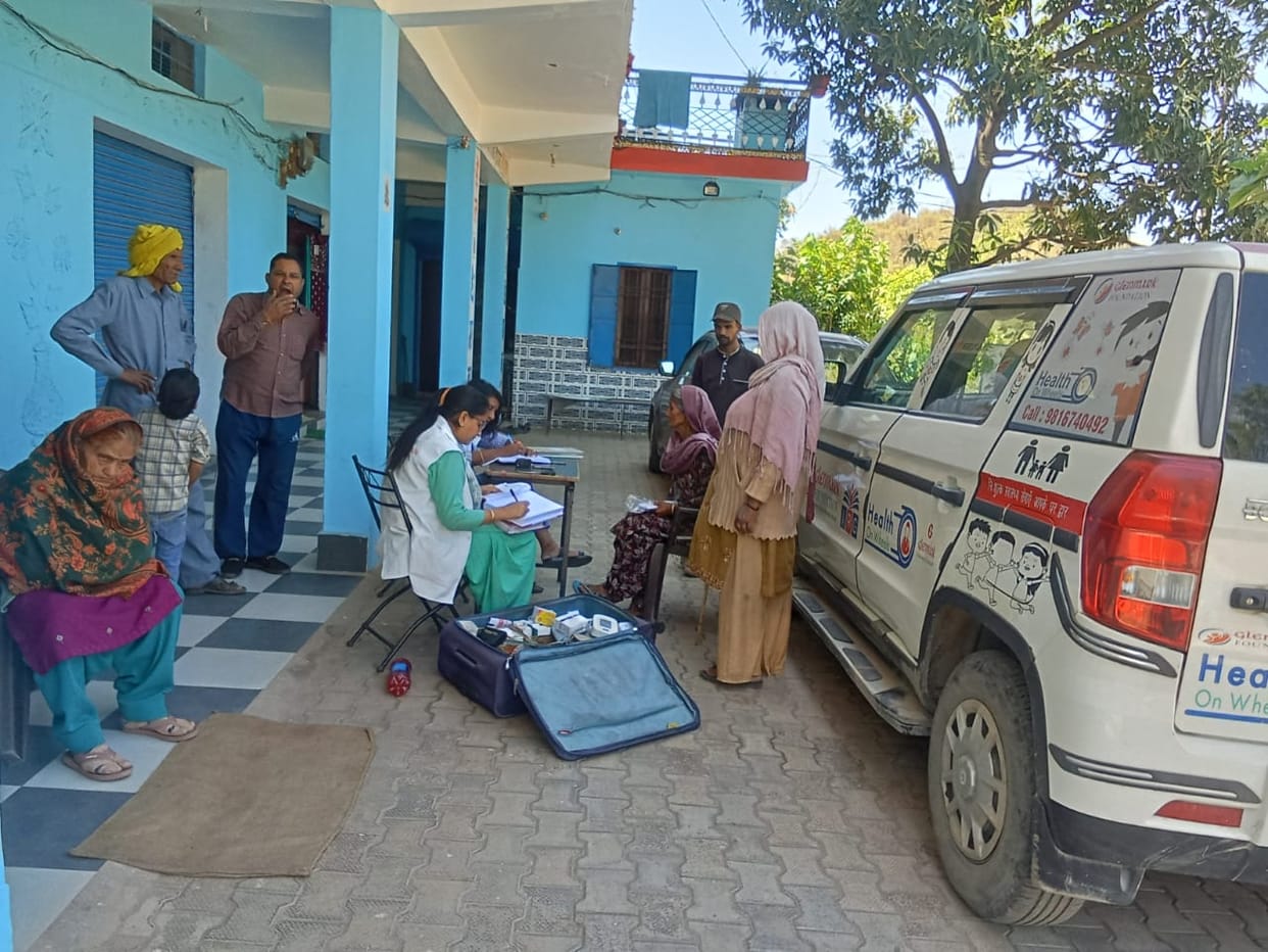 64 patients were examined and medicines were also given in the camp.