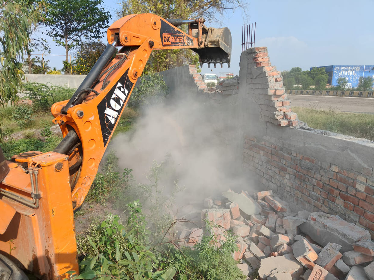 DPC, sheds and roads demolished in eight illegal colonies