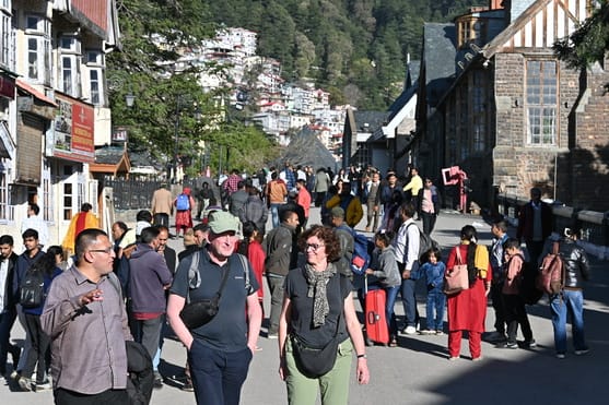 tourists in shimla