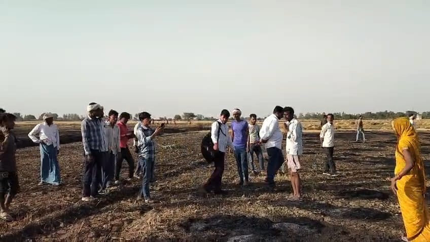 44 bighas of crops in three villages were burnt in the fire incidents.