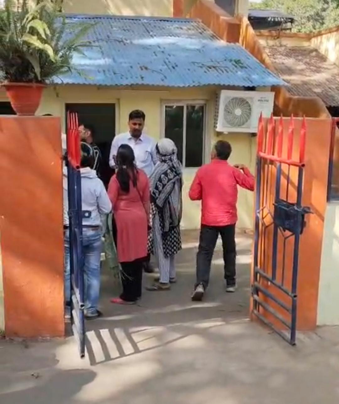 Students who arrived to collect their admit cards created a ruckus upon finding the college closed.