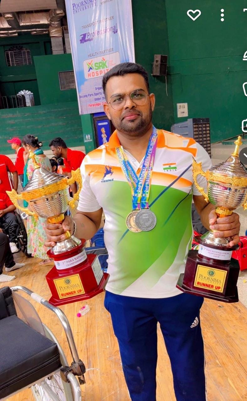 Starting his journey with bodybuilding, he is now making his name shine in fencing.