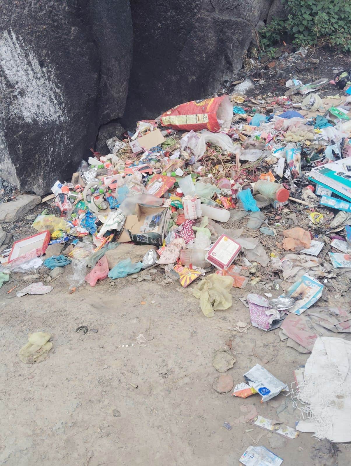 दलाश बाजार में पसरी गंदगी। संवाद