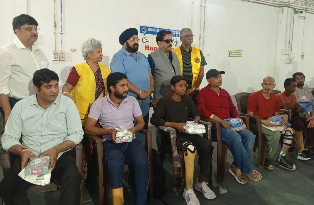 Artificial limbs provided to persons with disabilities.