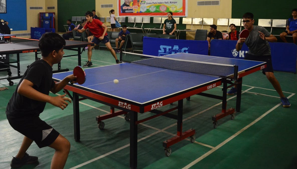 Srijan Wins Two Matches in Table Tennis Tournament