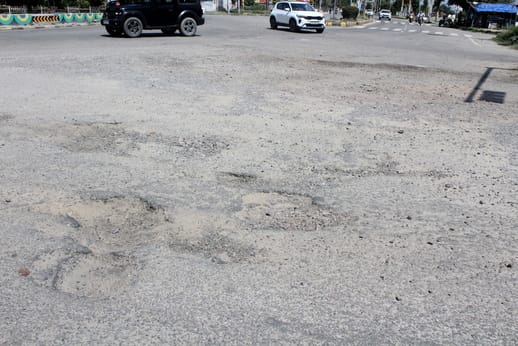 Indri Highway is in bad condition... deep potholes at many places