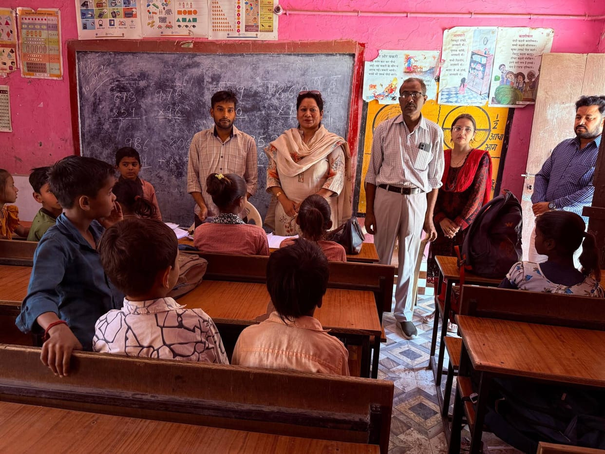D.El.Ed. Trainees Arrive to Assess the Knowledge of Class 3 Students