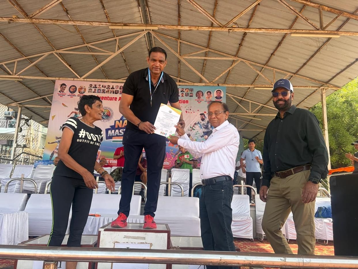 Manoj won two medals in the Masters Championship.