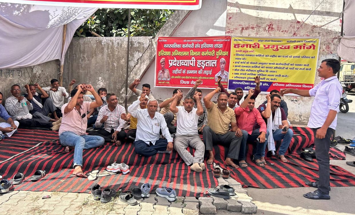 Firefighters continued their strike for the fifth day.