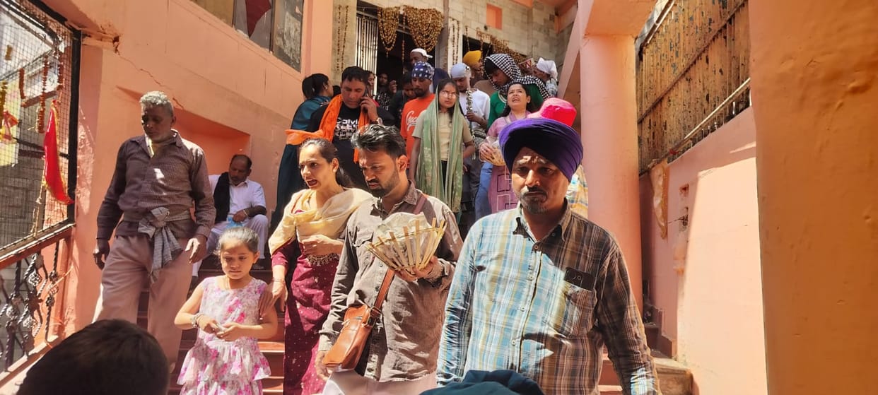 Crowds gathered in Deotsidh on the last Sunday of the Chaitra month fair.