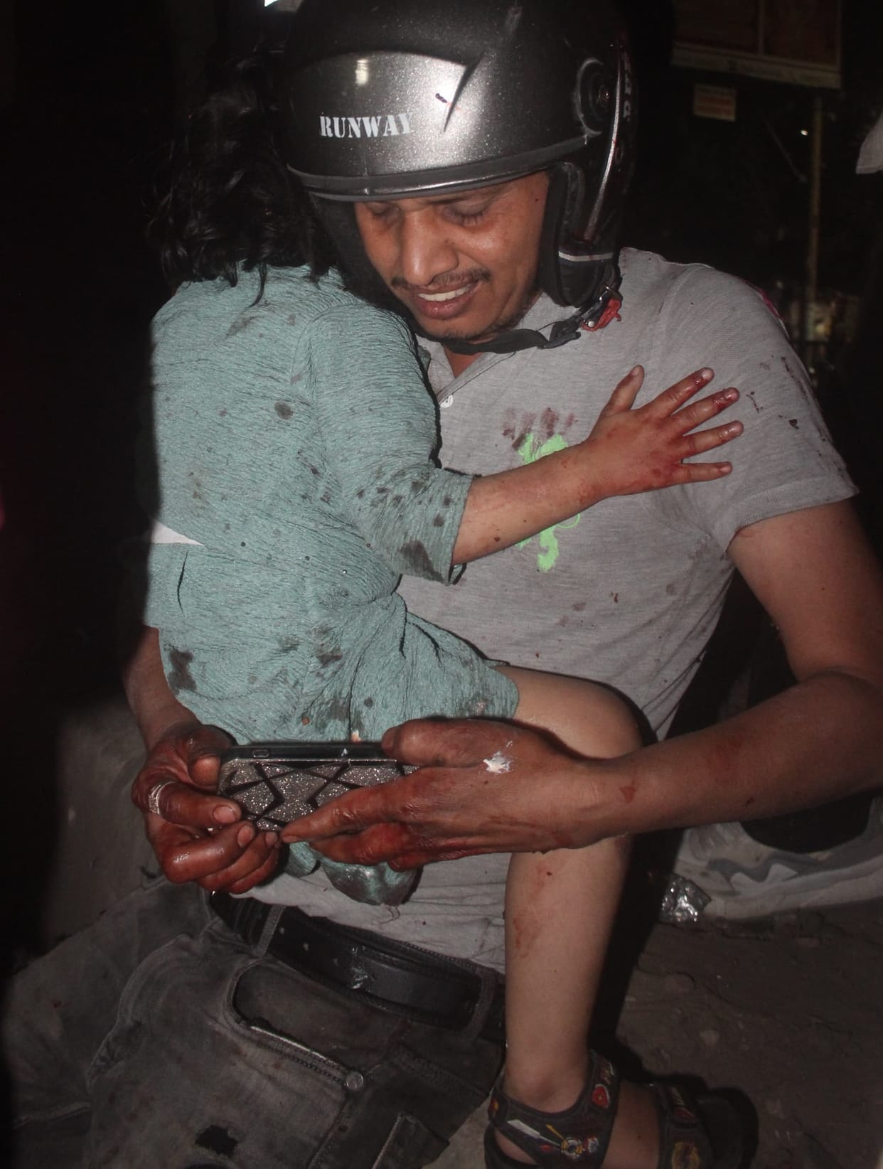 A roadways bus ran over a couple and a child riding a bike at Begumpul, the woman died.