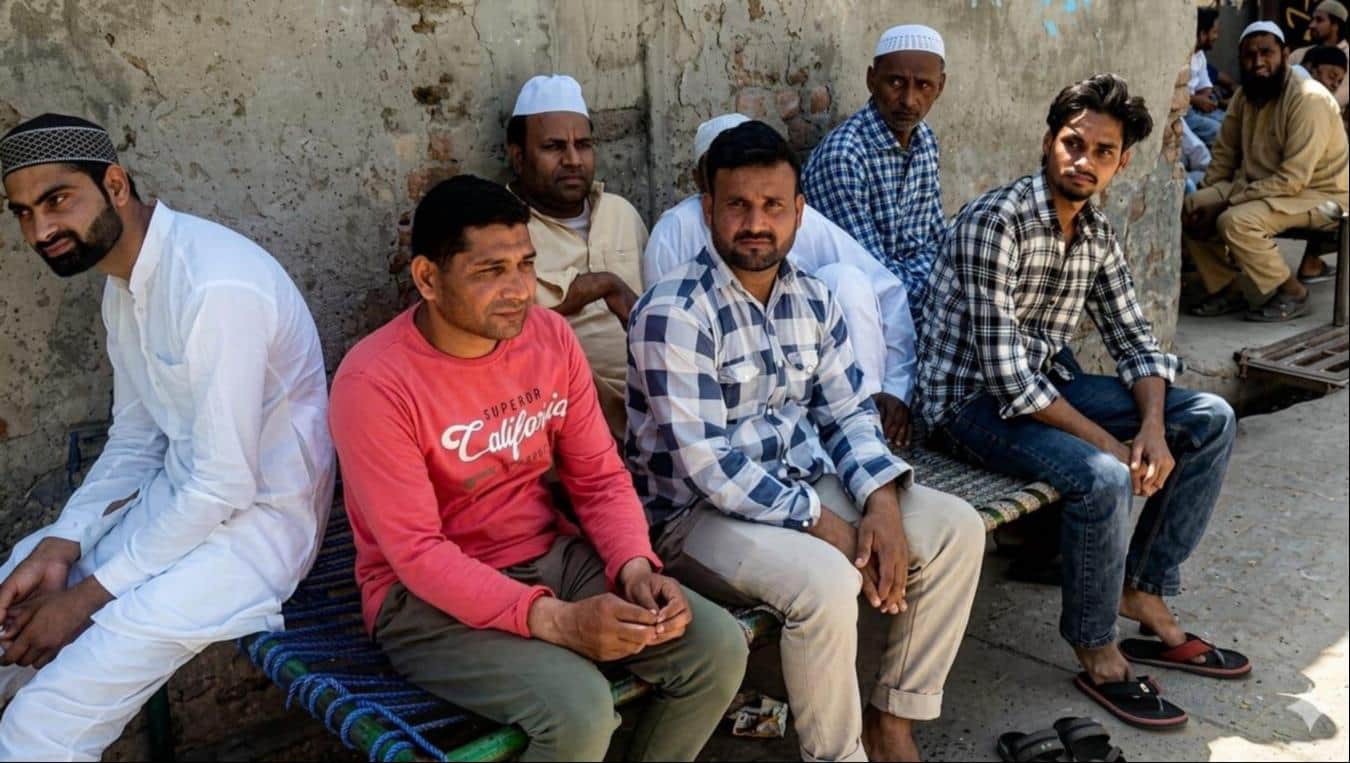 चौसाना के उदपुर में युवक की मौत के बाद गमजदा परिजन। संवाद