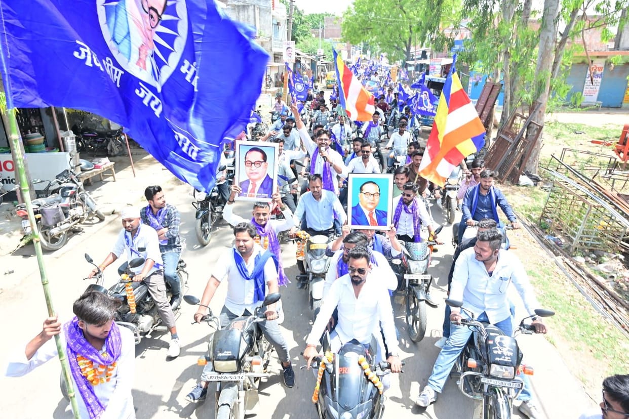 Youth organized a 12 km long bike rally.