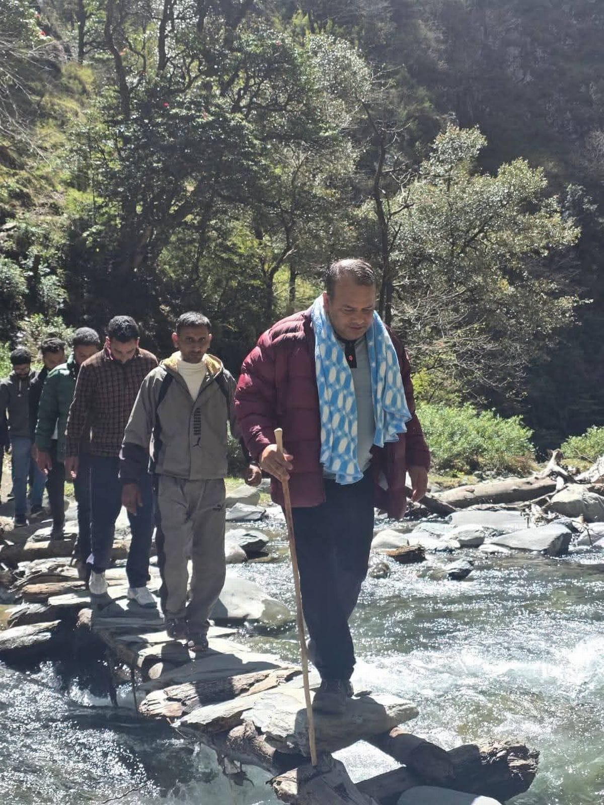 MLA Dr. Janakraj Reaches Girad Mata Temple After Walking 5 Kilometers