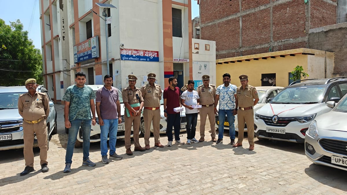 Agra News: किराए पर लेकर गिरवी रखने का खेल, 12 कारें बरामद, दो गिरफ्तार