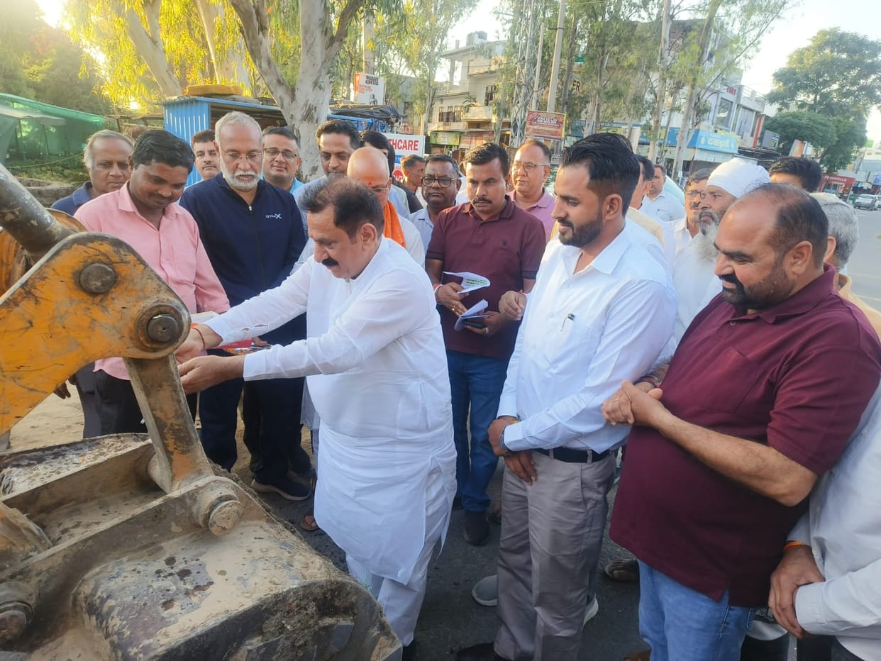Laid the foundation stone for road construction