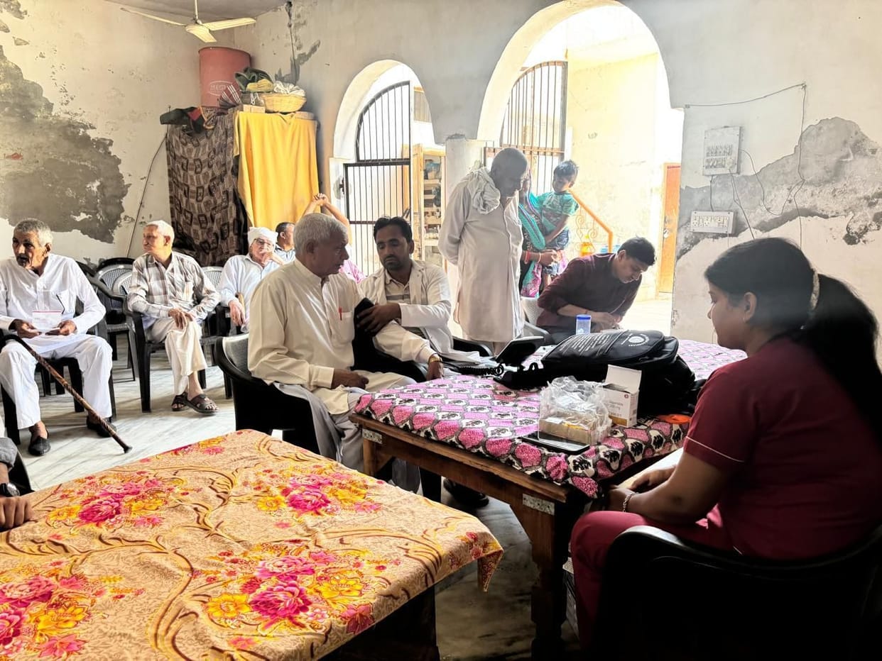 200 people got themselves examined at the camp of Nav Jeevan Hospital.
