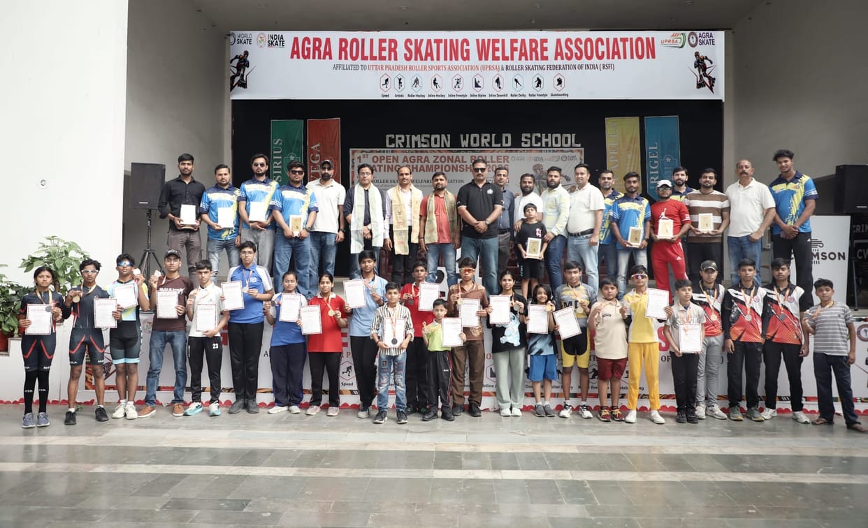 Agra first, Mathura second in roller skating competition
