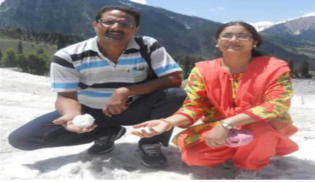 स्योहारा। एनआईए डीएसपी तंजील अहमद व उनकी पत्नी फरजाना का फाइल फोटो व हत्यारोपी रैयान का फाइल फो