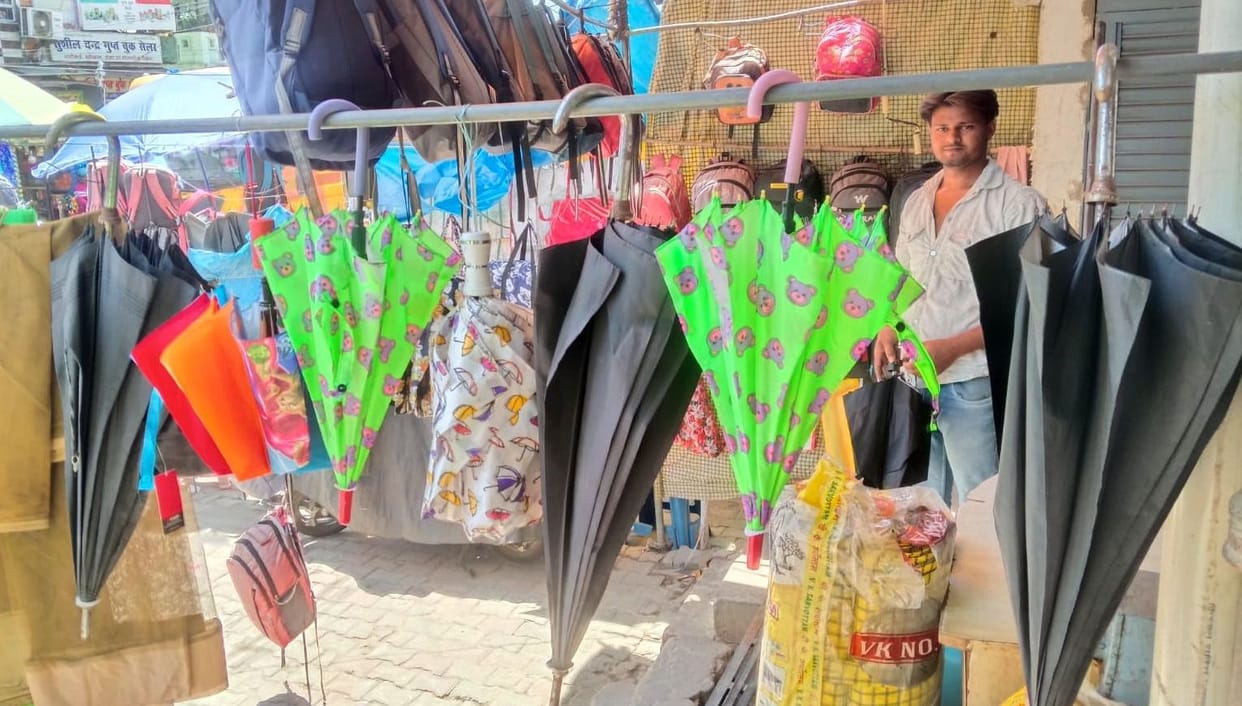 There is an increased demand for colorful and folding umbrellas in the market.