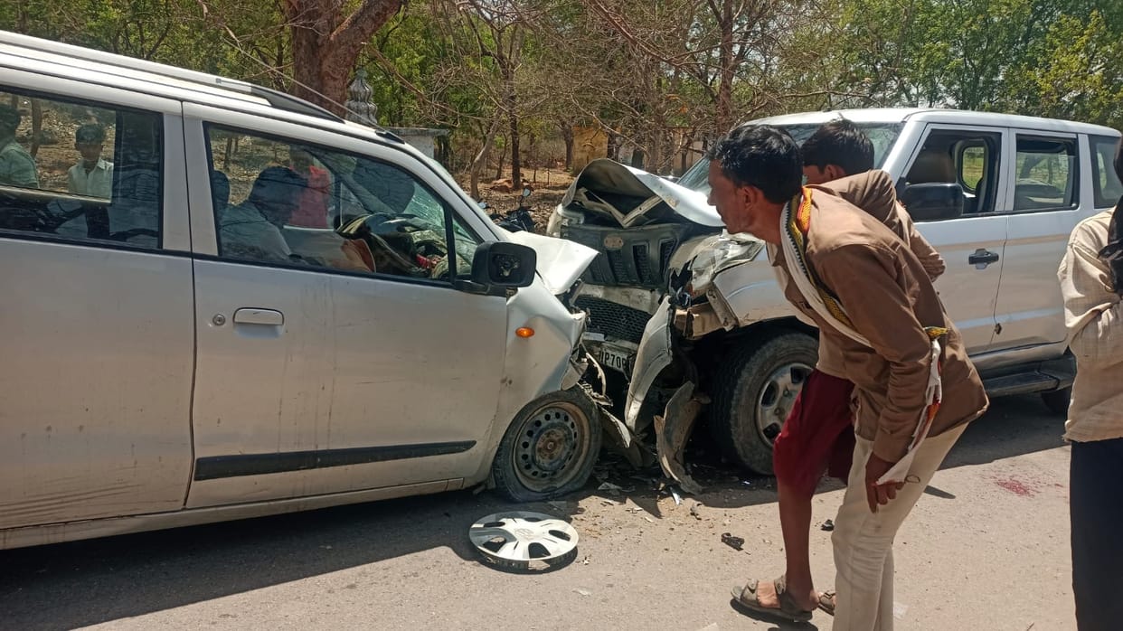 Five injured in collision between Bolero and car