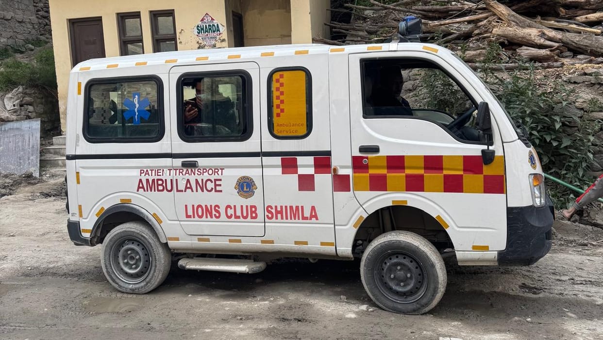 Blood donation service presented ambulance to family