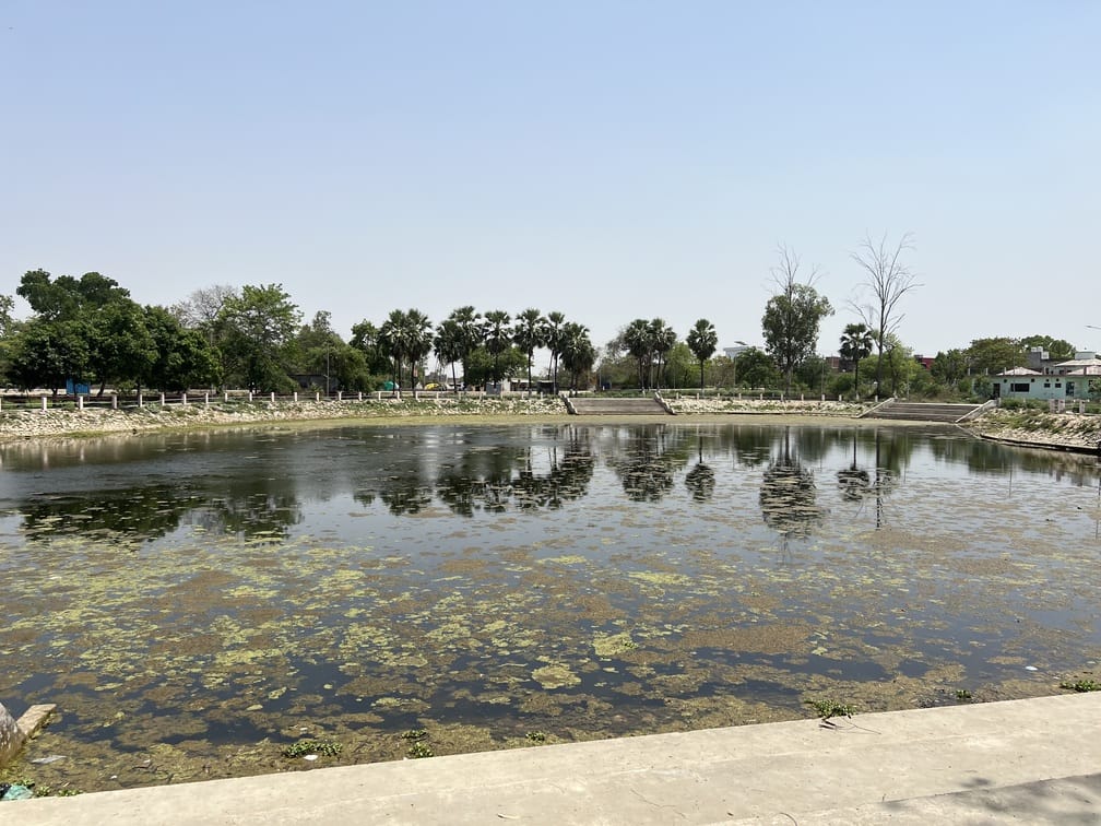 Amrit Sarovar of the city is writing the story of development at the speed of a tortoise.