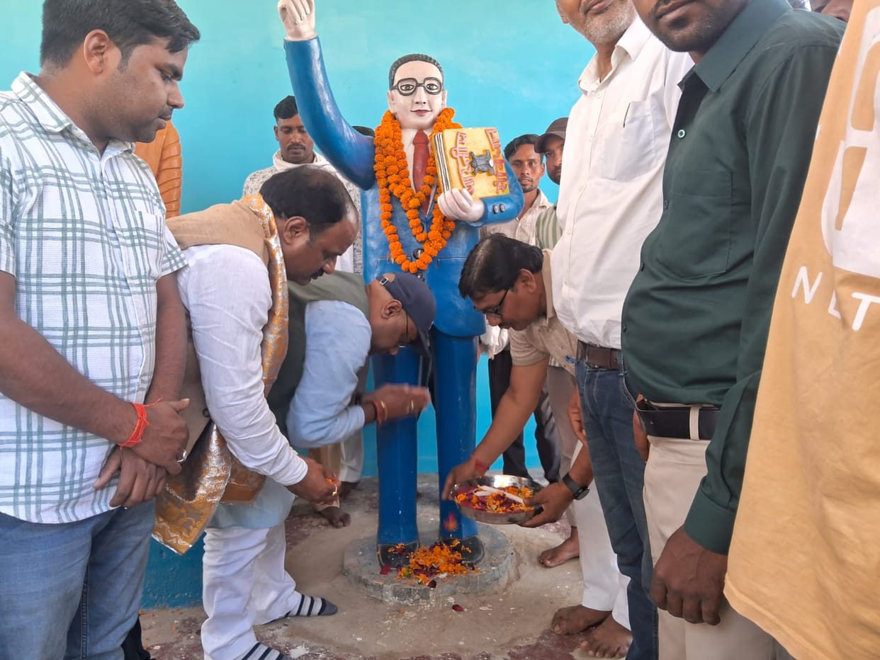 The statue was unveiled on the eve of Ambedkar's birth anniversary