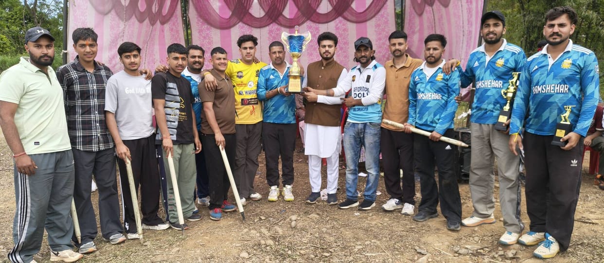 Ramshahar team won the cricket tournament title by defeating Baheri.