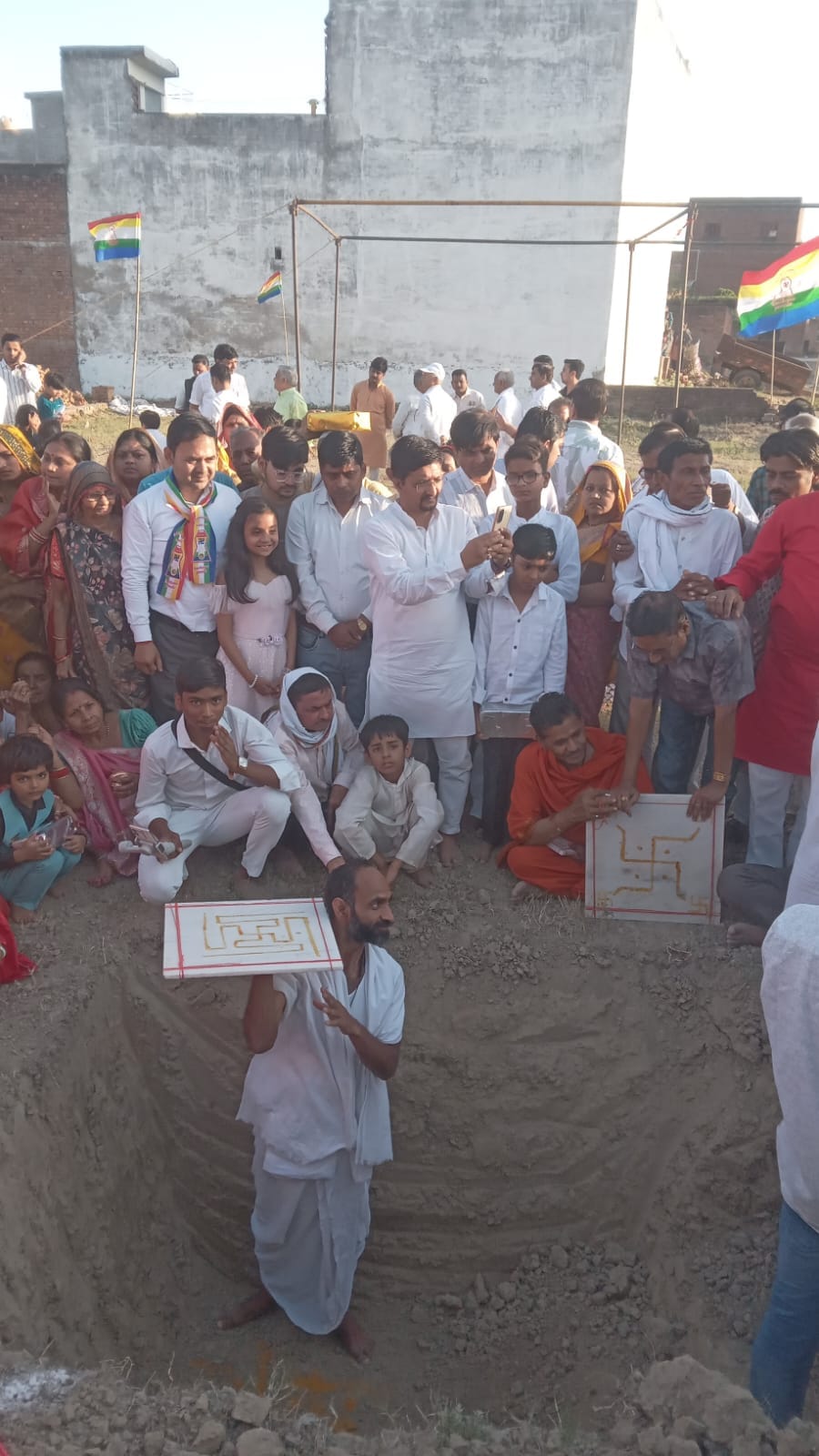 Ground breaking ceremony of Digambar Jain temple held at Sarai Akil