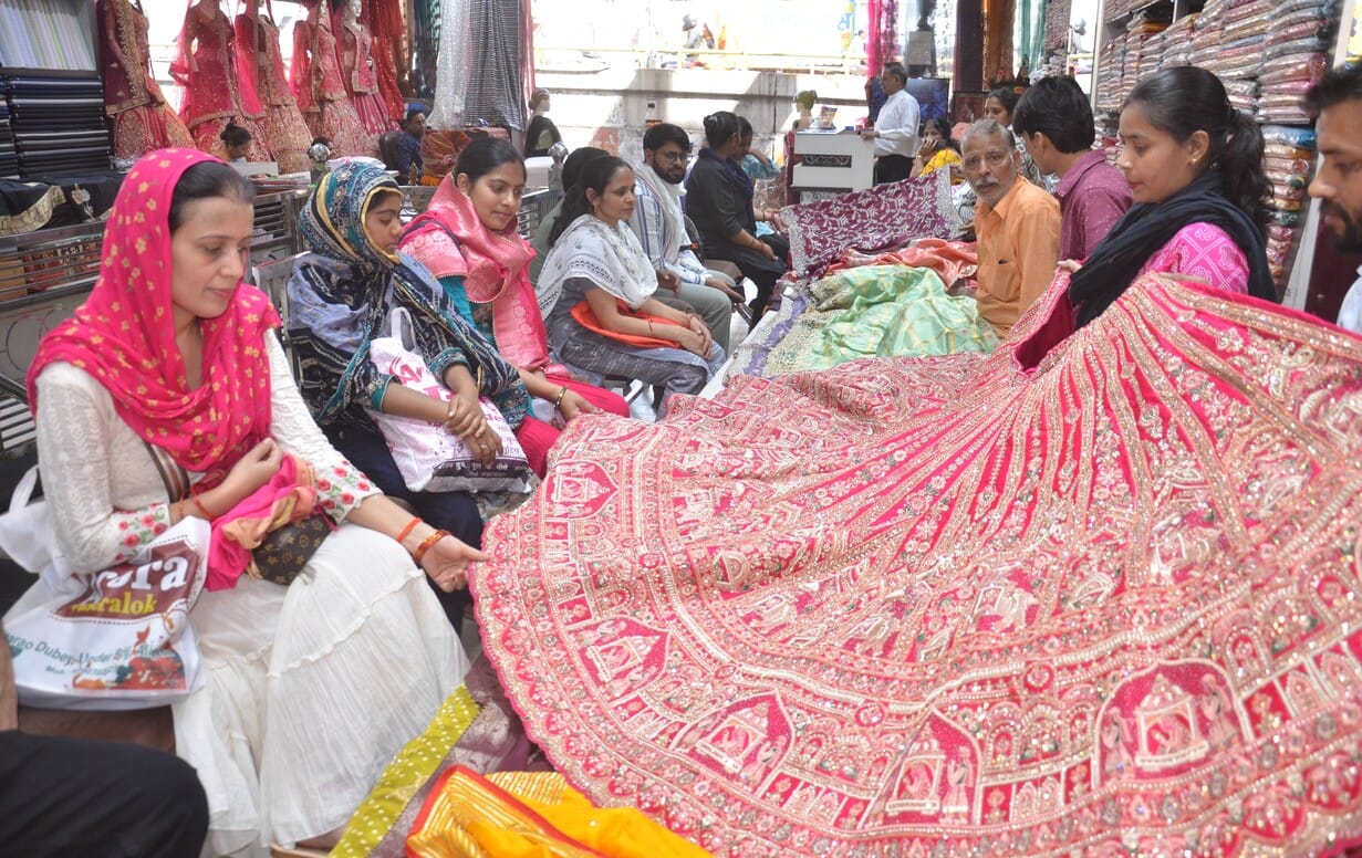 Zircon-silk lehengas are the first choice of brides.