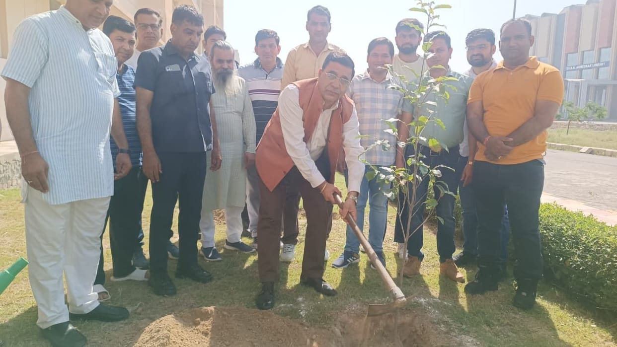Tree Plantation Drive Held at CRSU in Honor of Ambedkar