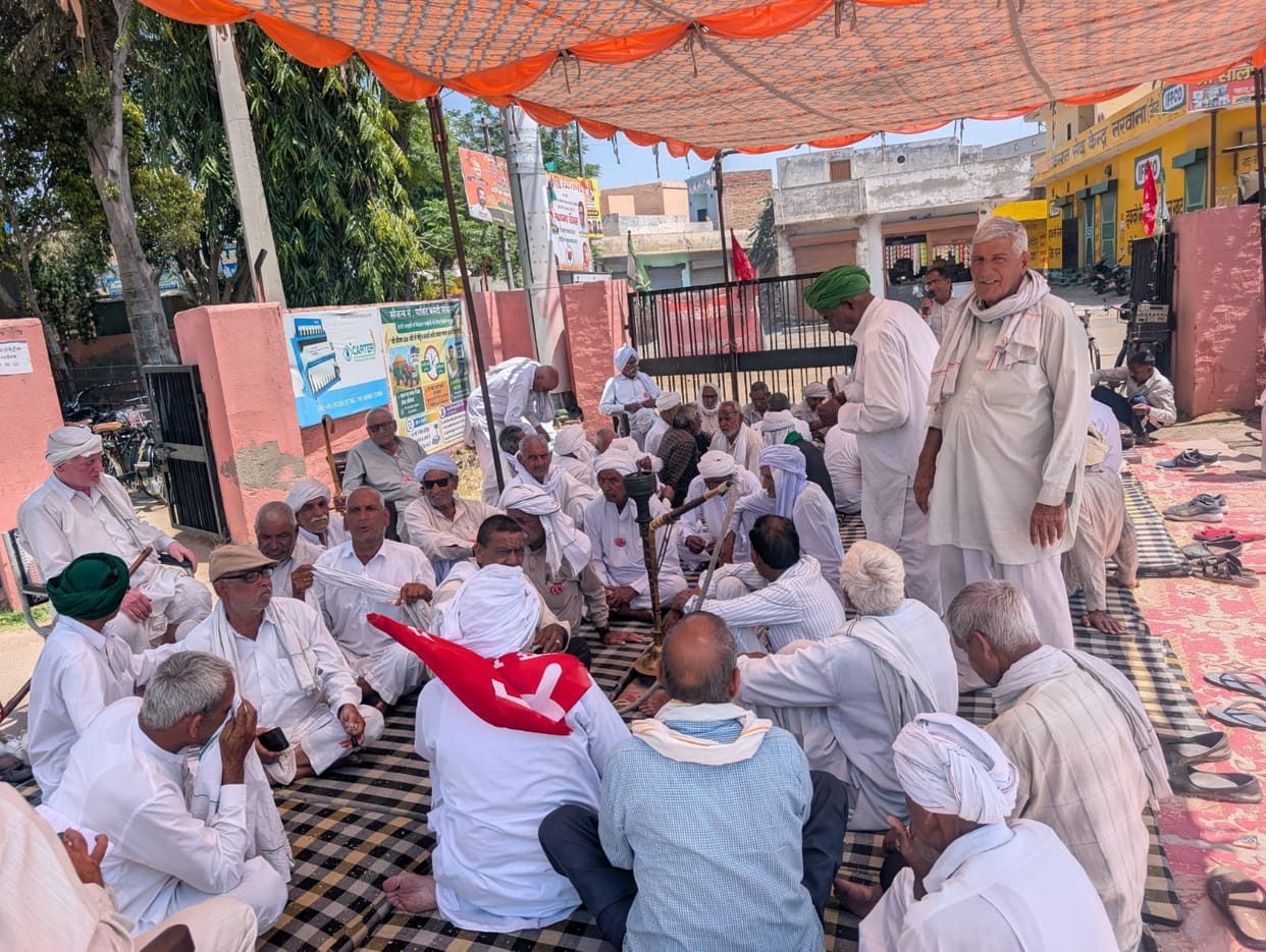 Farmers Staging a Sit-in Celebrate Ambedkar Jayanti