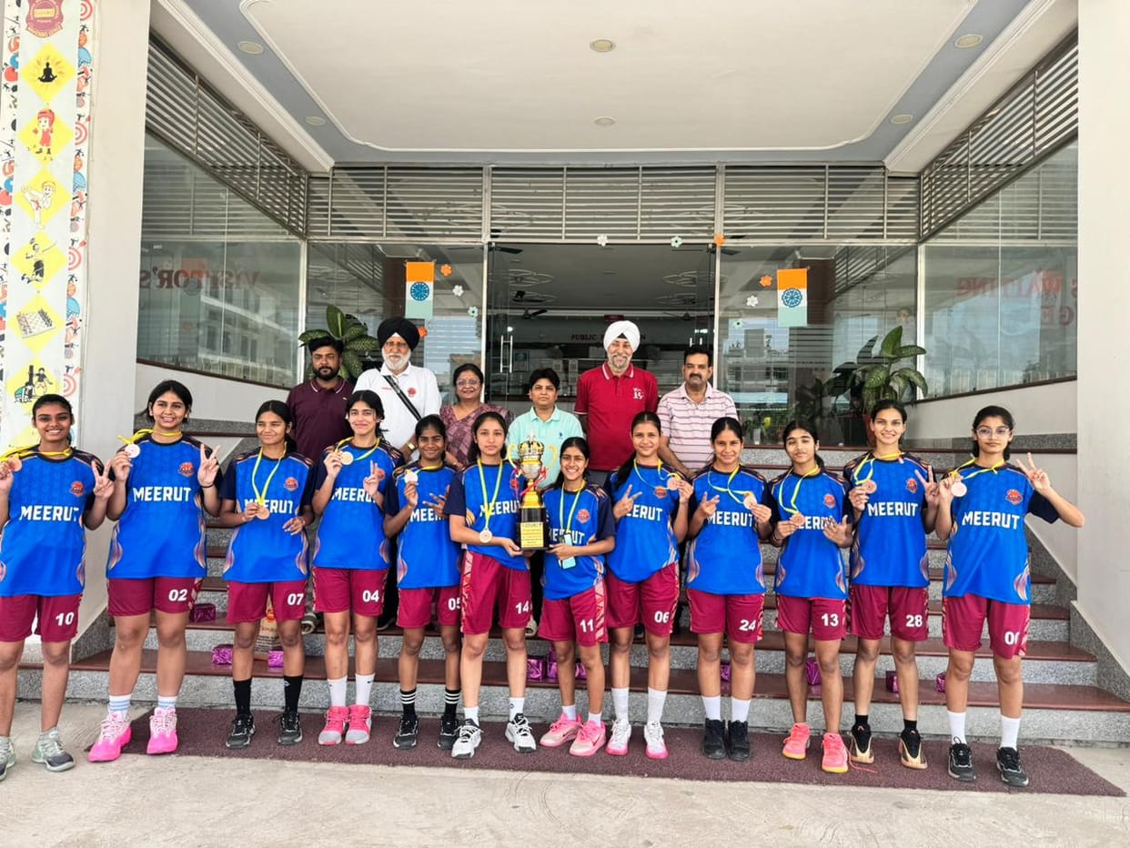 Meerut won the bronze medal in the State Junior Girls' Basketball Championship.